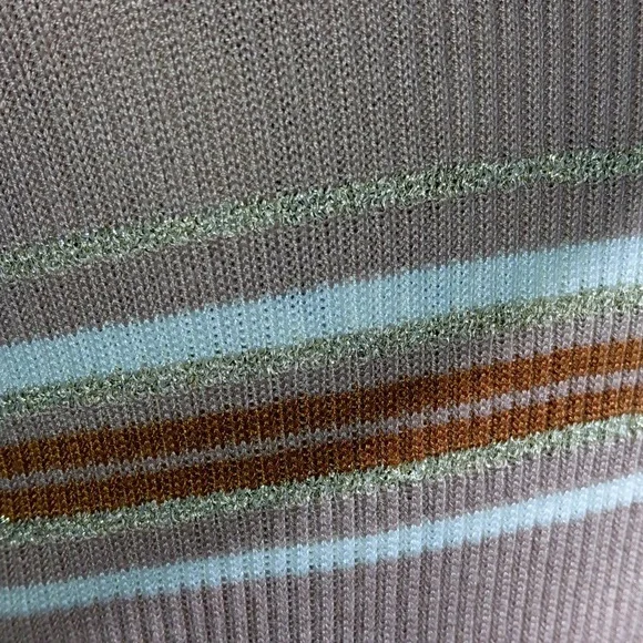 Striped Tan Long Belted Cardigan - Picture 8 of 11